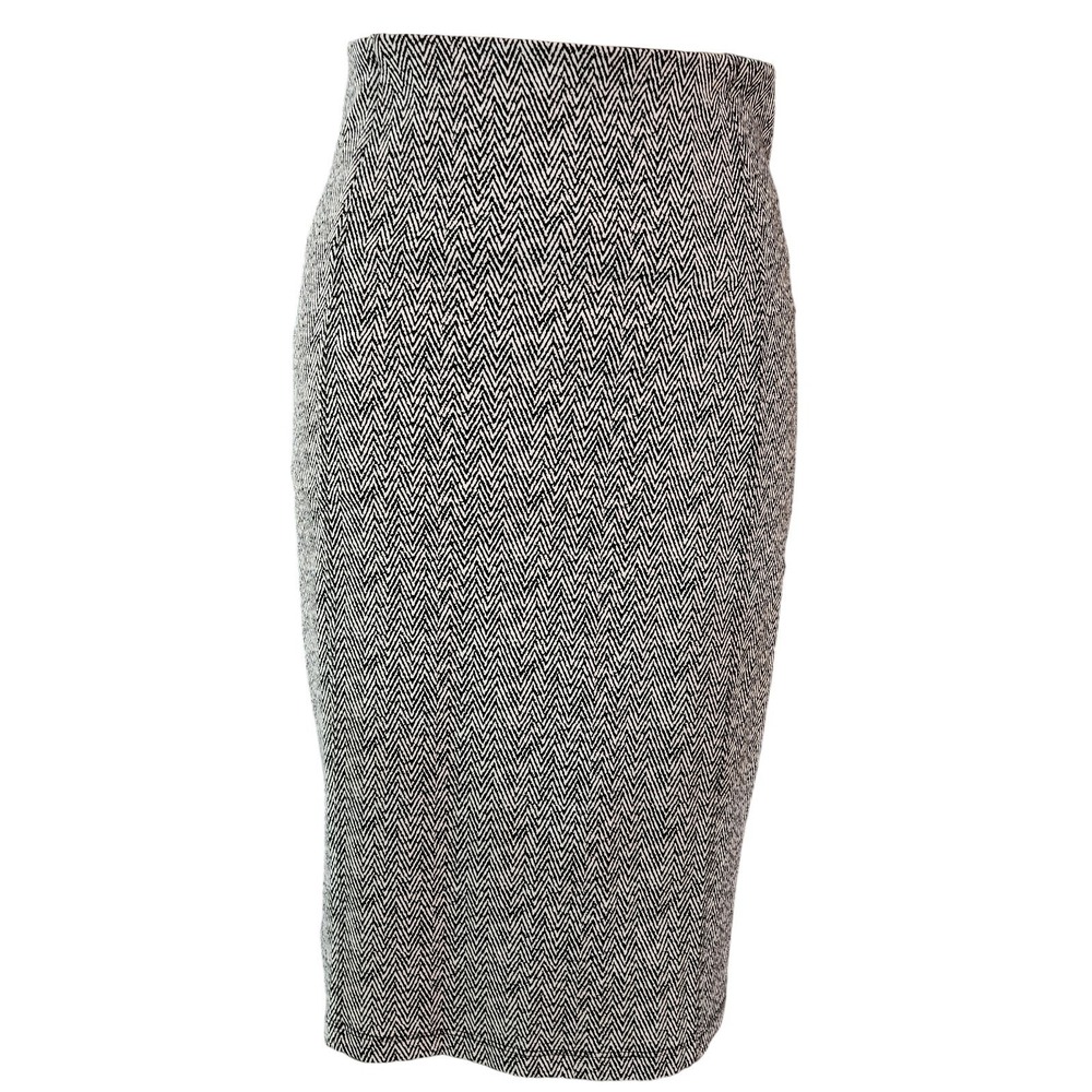 Liverpool Black White Chevron Stretch Pencil Skirt Women's‎ Size 6